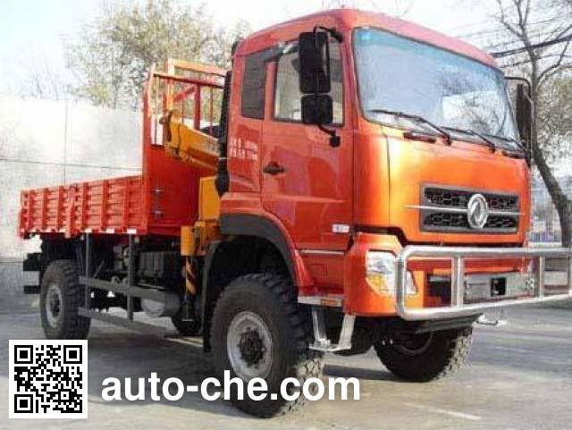 Бортовой грузовик с краном-манипулятором (КМУ) повышенной проходимости для работы в пустыне Dongfeng EQ5161TSM
